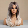 Peruka długa ombre szara blond