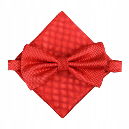 Zestaw mucha + poszetka - czerwona