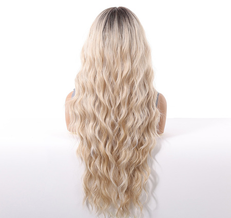 Peruka długa lace front blond fale