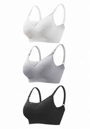 Zestaw trzech biustonoszy ciążowych