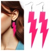 Neonowe kolczyki błyskawice żółte