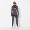 Komplet sportowy legginsy bezszwowe + top 