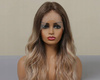 Peruka lace front blond brąz fale długie włosy