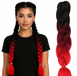 Włosy syntetyczne kolorowe dredy warkocze ombre