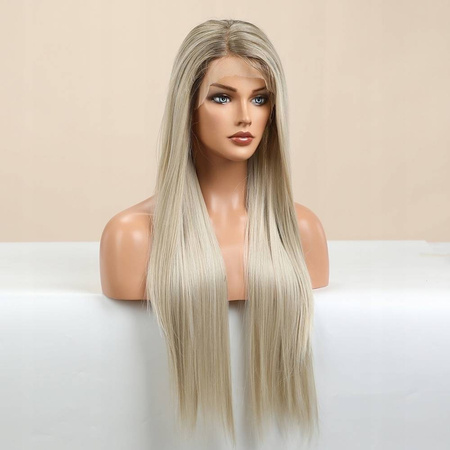 Peruka blond prosta lace front