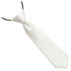 Krawat dziecięcy na gumce - biały