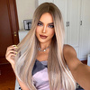Peruka blond brąz prosta jak naturalna 