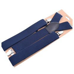 Szelki do spodni 3,5 cm granatowy