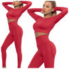 Komplet sportowy legginsy bezszwowe + top