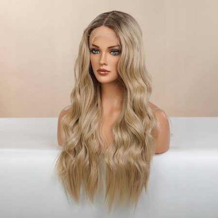 Peruka blond falowana lace front
