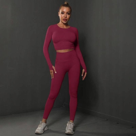 Komplet zestaw sportowy legginsy + top 