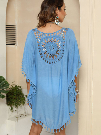 Pareo plażowe sukienka boho frędzle