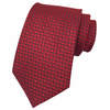 Krawat męski klasyczny w kratkę - czerwony