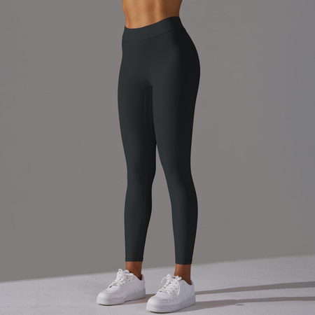 Legginsy sportowe z wysoki stanem i  marszczeniami