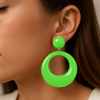 Neonowe kolczyki koła zielone