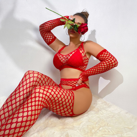 Bodystocking z dużymi oczkami 
