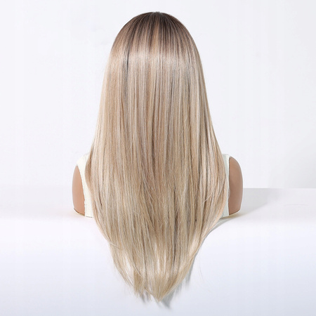 Peruka długa lace front blond prosta