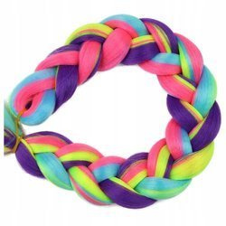 Włosy syntetyczne kolorowe dredy warkocze ombre