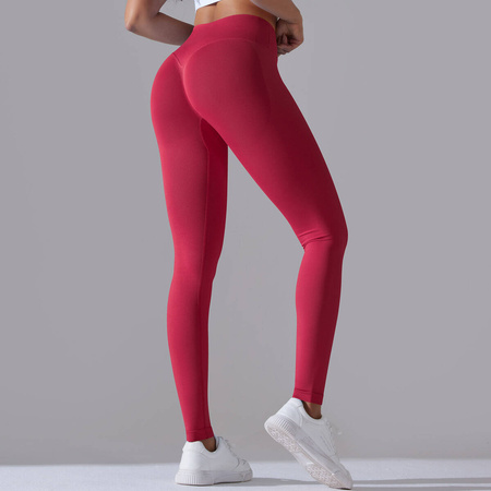 Legginsy sportowe z wysoki stanem i  marszczeniami