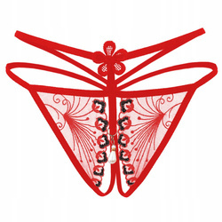 Stringi paseczki majtki haft siateczka