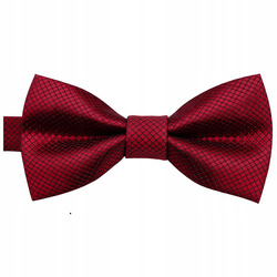 Muszka dziecięca w drobną kratkę - bordowa