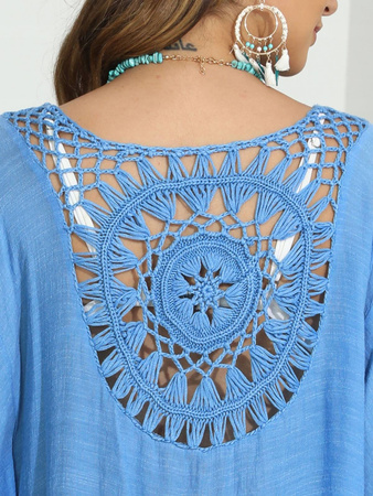 Pareo plażowe sukienka boho frędzle