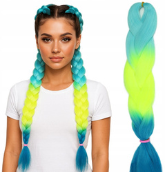Włosy syntetyczne kolorowe dredy warkocze ombre