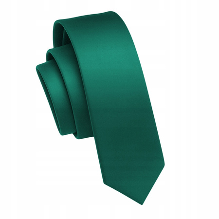 Krawat śledzik butelkowa zieleń