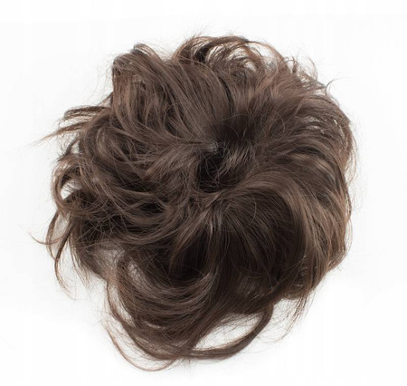 Doczepiany kok na gumce treska gęste włosy