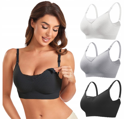 Zestaw trzech biustonoszy ciążowych