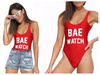 Strój kąpielowy czerwony bae watch 