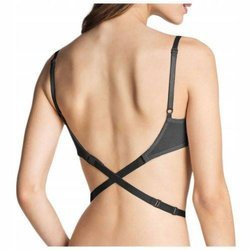 Pasek obniżający zapięcie biustonosza czarny