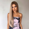 Peruka blond brąz prosta jak naturalna 