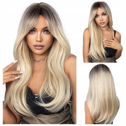 Peruka prosta brąz blond ombre