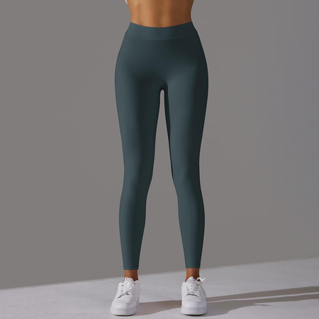 Legginsy sportowe z wysoki stanem i  marszczeniami
