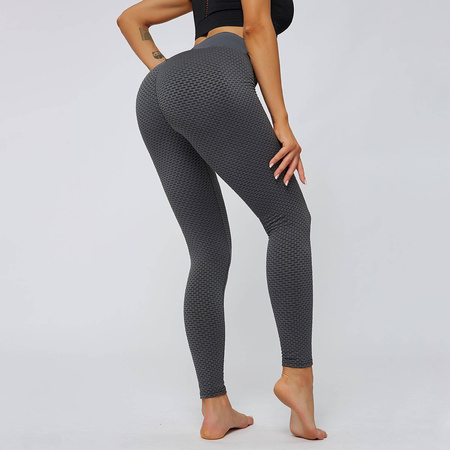 Legginsy sportowe push up wysoki stan karbowane