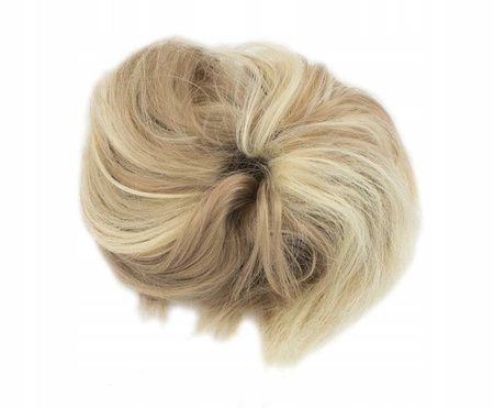 Doczepiany kok na gumce treska gęste włosy