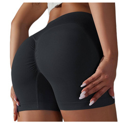 Szorty sportowe spodenki fitness z wysokim stanem na zakładkę