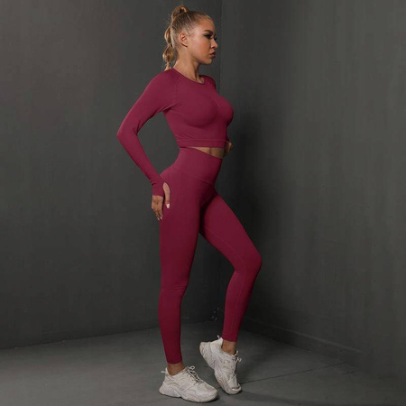 Komplet zestaw sportowy legginsy + top 