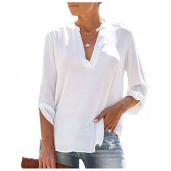 Koszula damska bluzka asymetryczna dekolt