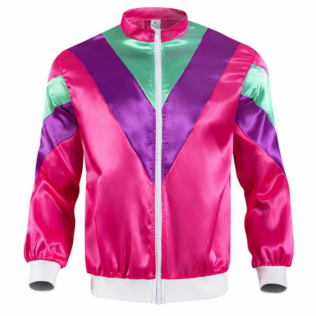 Dres w stylu retro z lat 70. i 80 - różowy