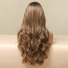 Peruka długa brąz fale lace front