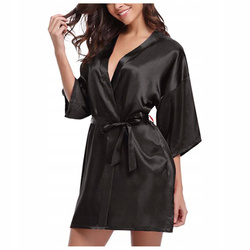 Satynowy szlafrok damski satyna podomka