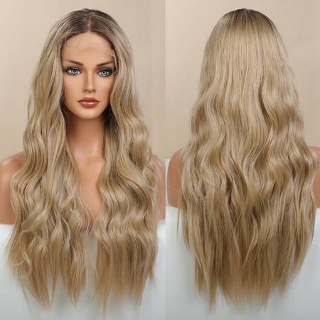 Peruka blond falowana lace front