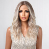 Peruka lace front długa brąz blond ombre