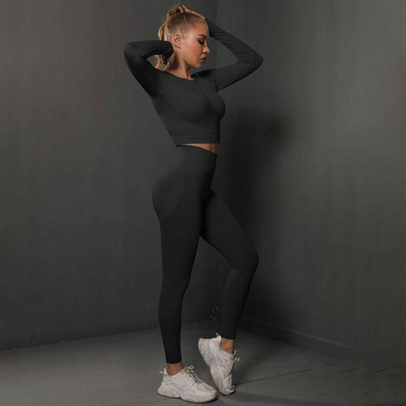 Komplet zestaw sportowy legginsy + top 