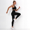 Komplet zestaw sportowy legginsy bezszwowe + top 