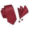 Żakardowy zestaw - krawat + poszetka + spinki