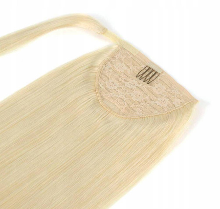 Doczepiany kucyk kitka proste naturalne włosy 40 cm