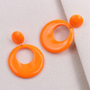 Neonowe kolczyki koła pomarańczowe